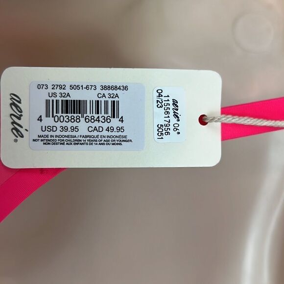 Aerie Smoothez Neon Pink unlined mesh bra NWT s Full Coverage - Picture 13 of 16